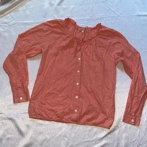 LOFT salmon blouse xs